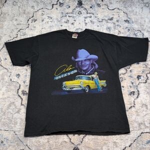 Vintage Alan Jackson 90s Concert Tour T-Shirt Black Fruit of the Loom MadeinUSA